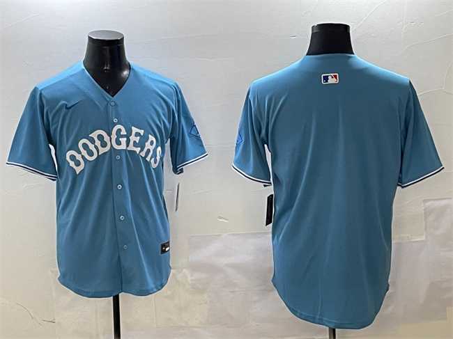 Men%27s Los Angeles Dodgers Blank Light Blue Limited Stitched Jersey->los angeles dodgers->MLB Jersey
